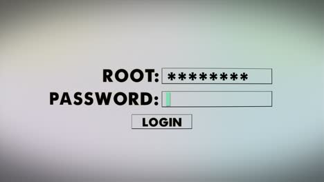 hacking sequence - login, hack, access granted, access denied, downloading