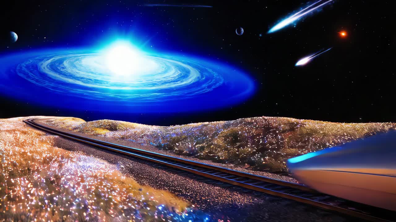 다른 은하계로 가는 우주 열차