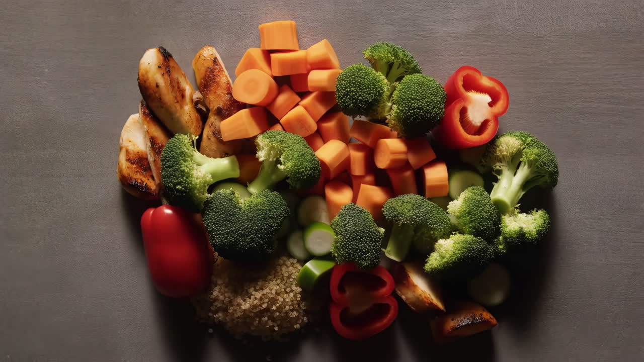 Assortment of Fresh Ingredients for Healthy Meal Preparation