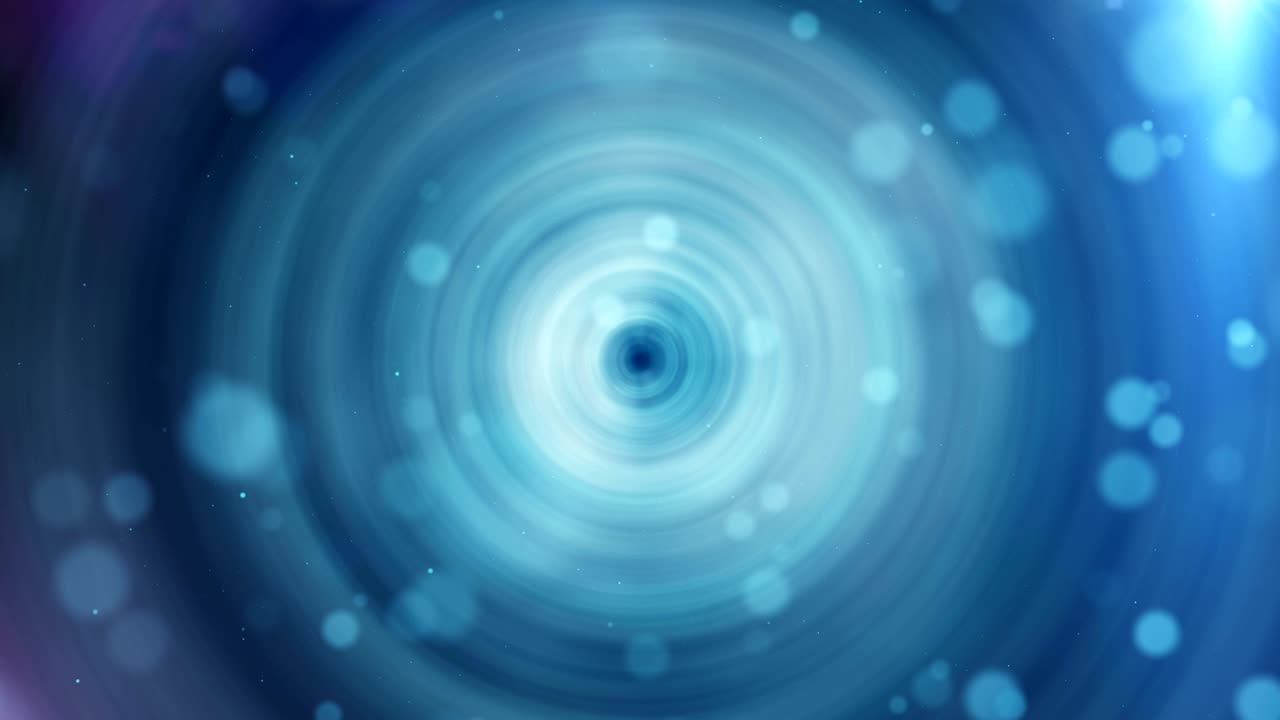 fondo de movimiento abstracto sin costuras, luces brillantes, ondas de energía y partículas brillantes