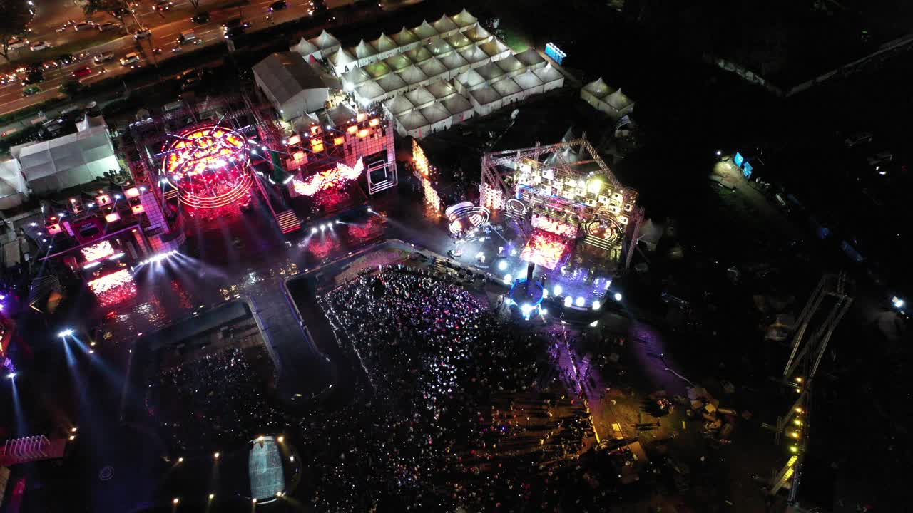 Nighttime Concert Aerial View
