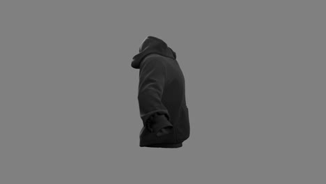 modelo de sudadera con capucha negra