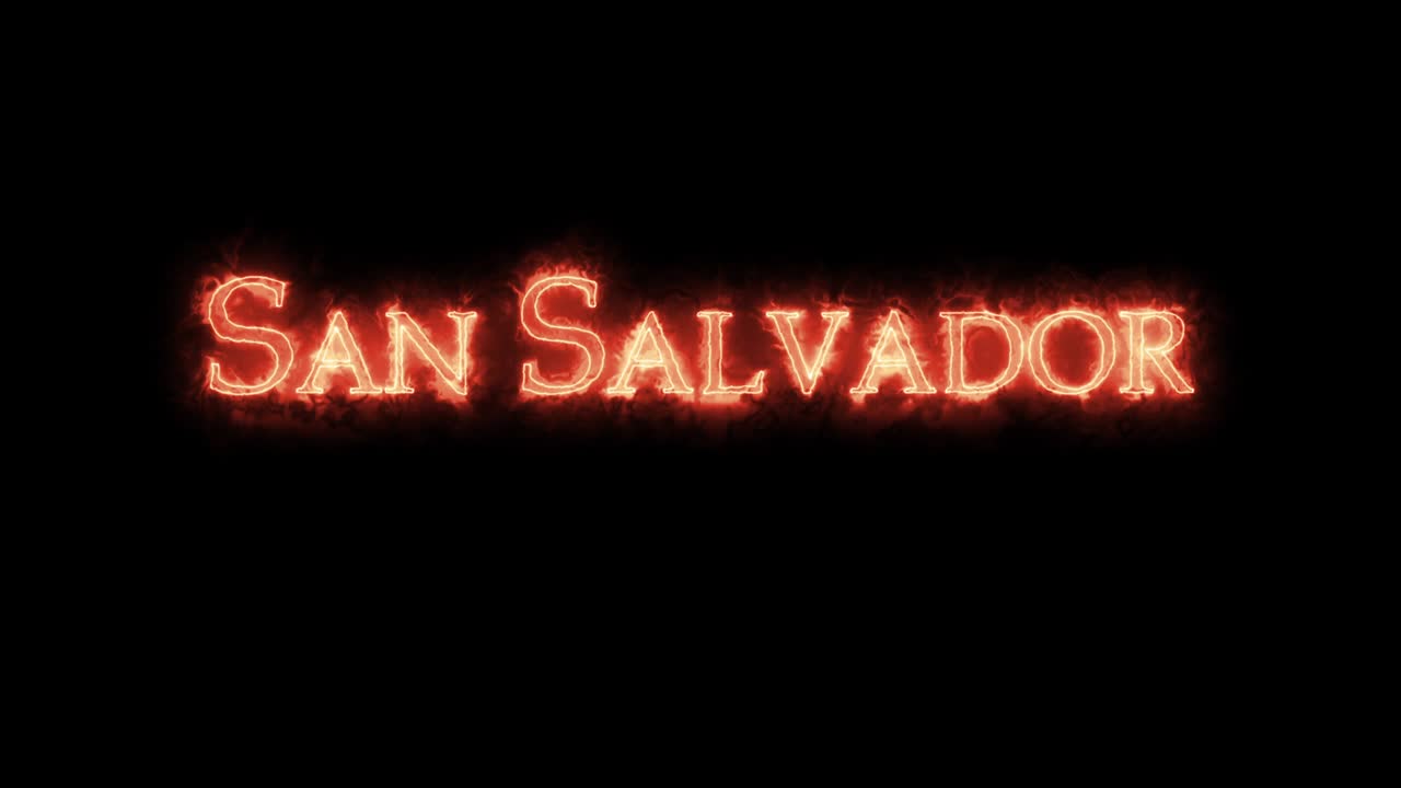 산 살바도르 불로 쓰여진 루프