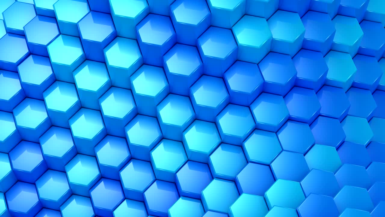 los hexágonos formaron una onda