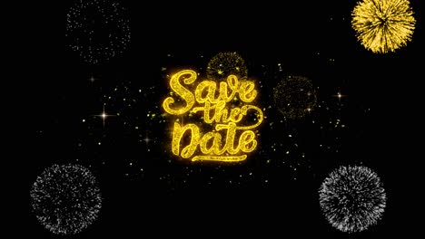 save the date celebration with fireworks