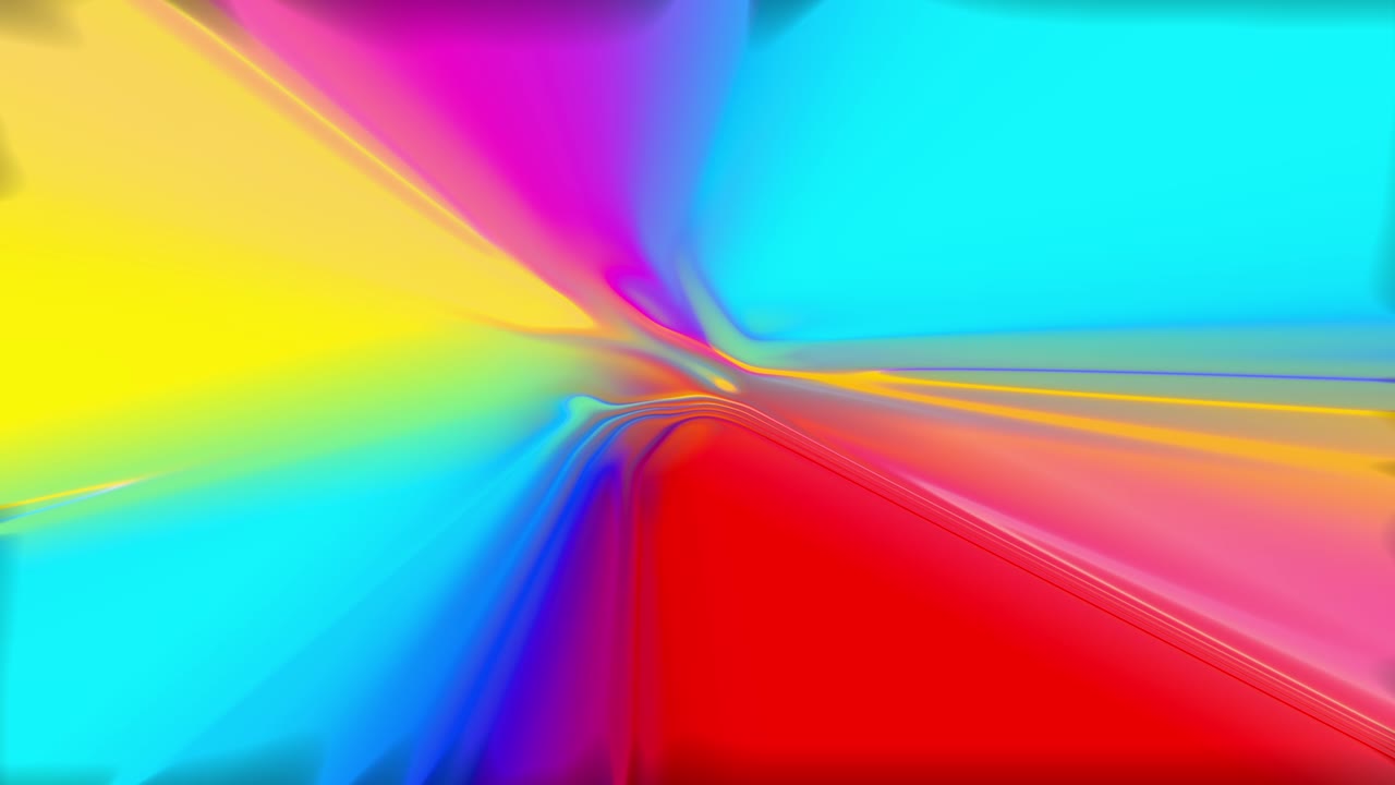 추상적인 레트로 마젠타 노란색 푸른색 흐릿한 색 회전 배경 루프