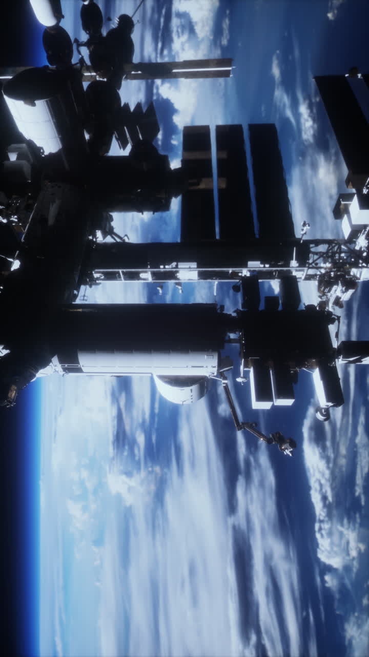 La Stazione Spaziale Internazionale in orbita attorno alla Terra