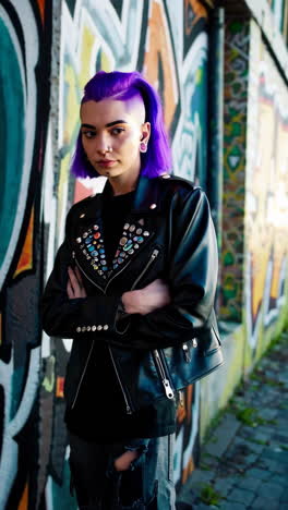 urban punk style portrait
