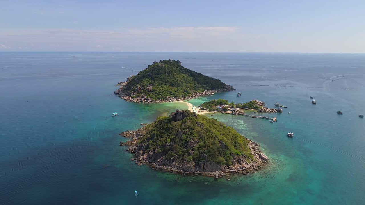 열대 섬 의 공중 사진