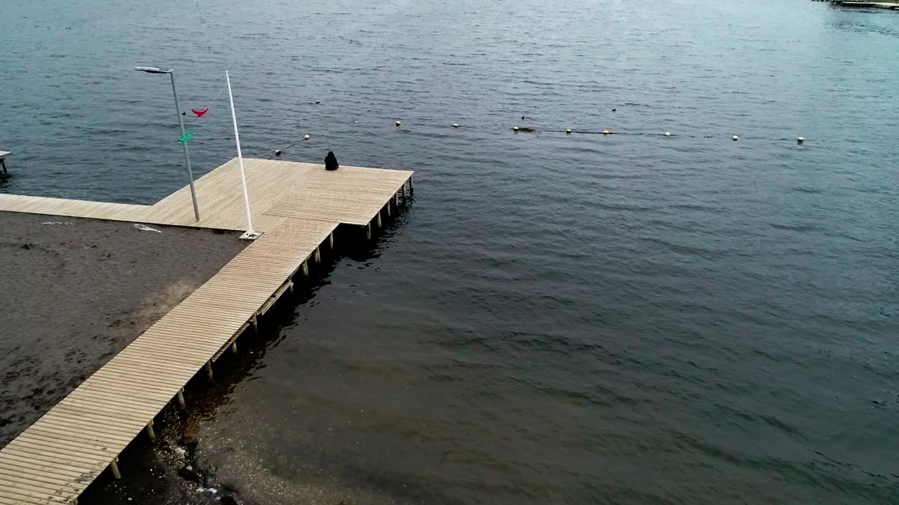 imágenes de drones sobre el lago vichuquen chile