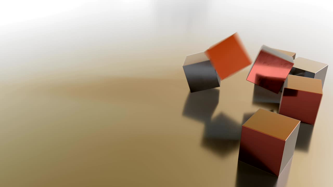 4k cubos abstractos que caen. ¿qué es eso?