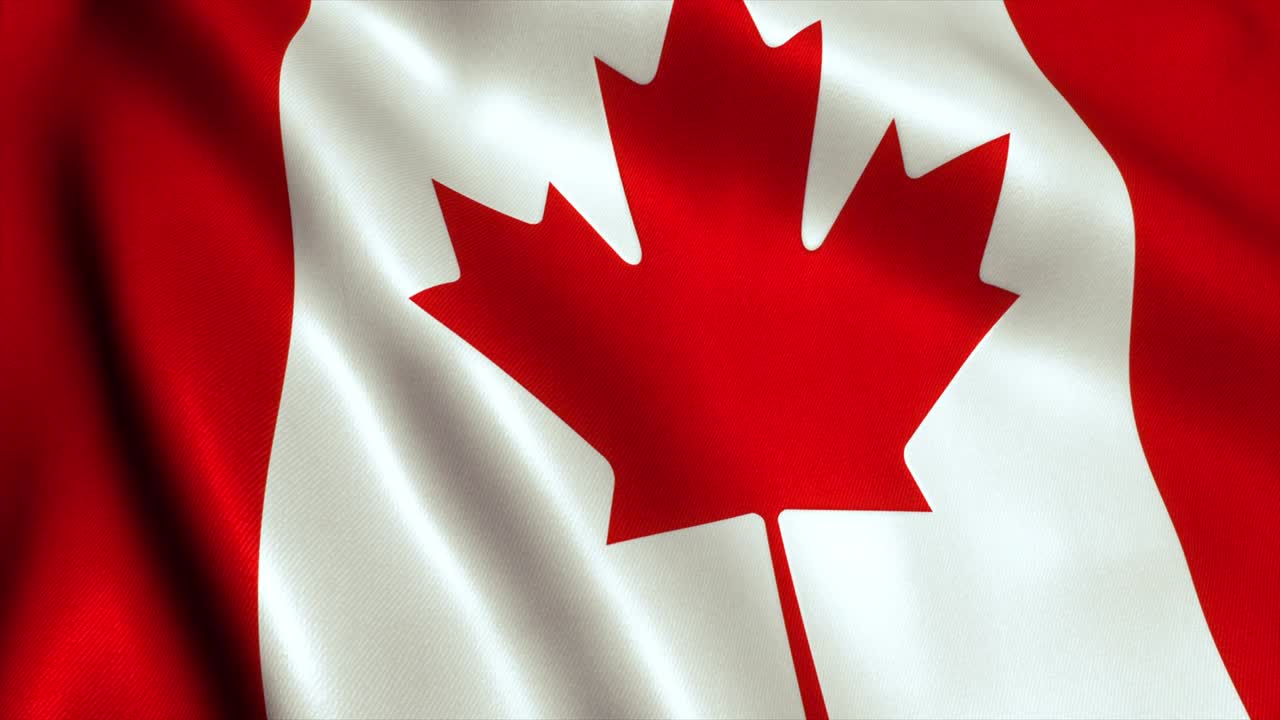 el bucle de video de la bandera de canadá - 4k