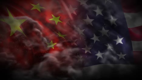 usa china trade war concept animation