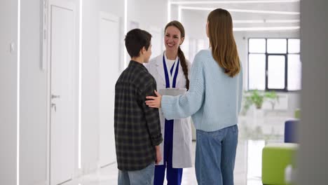 doctor consultation with a patient and mother