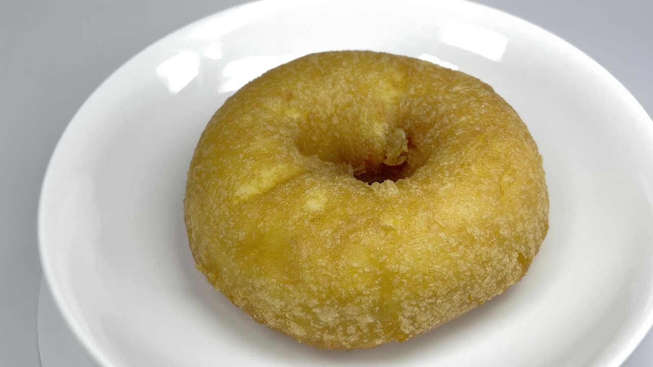 donut pequeño, video en primer plano