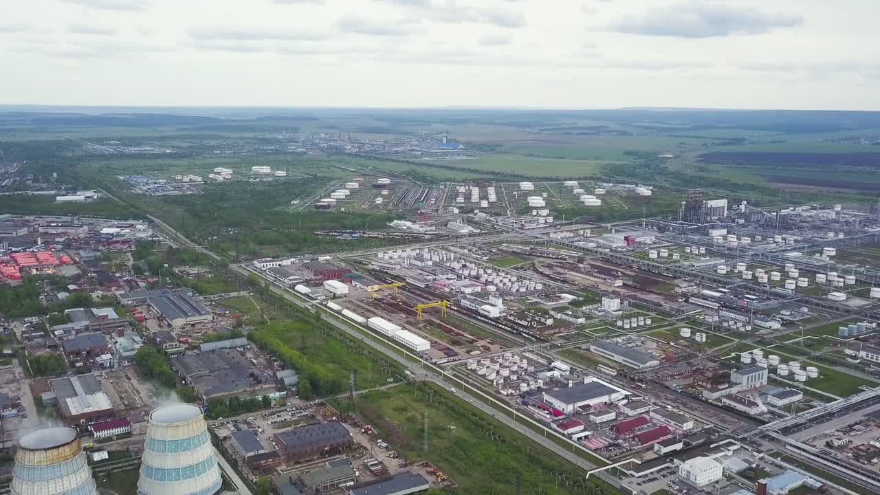 воздушный вид промышленного комплекса