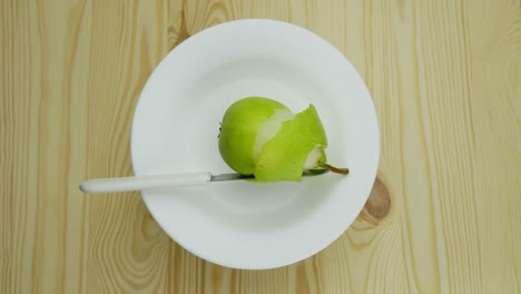 pear peeling stop motion