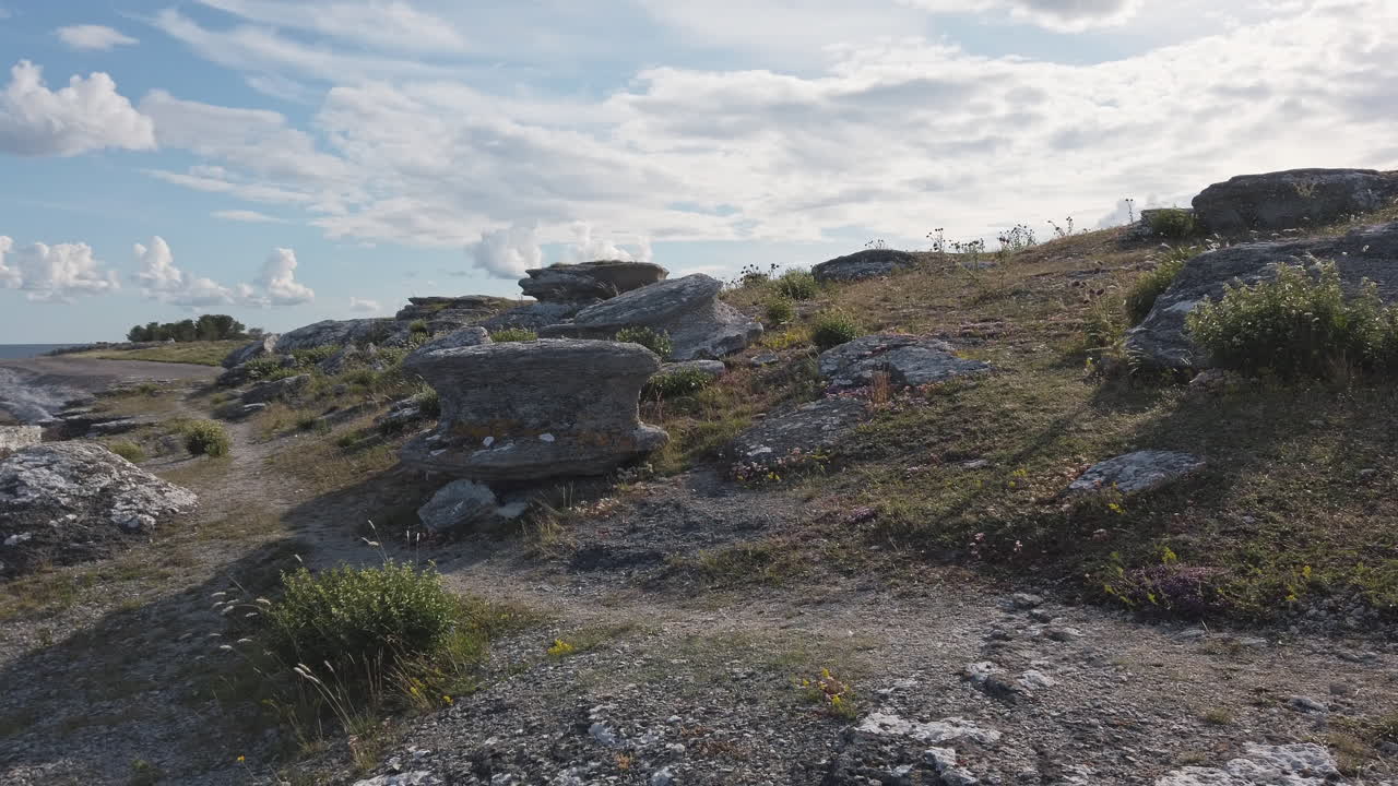 화창한 날 gotland의 아름다운 풍경