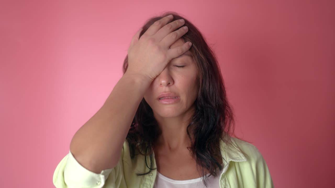 Woman Showing Frustration and Sadness