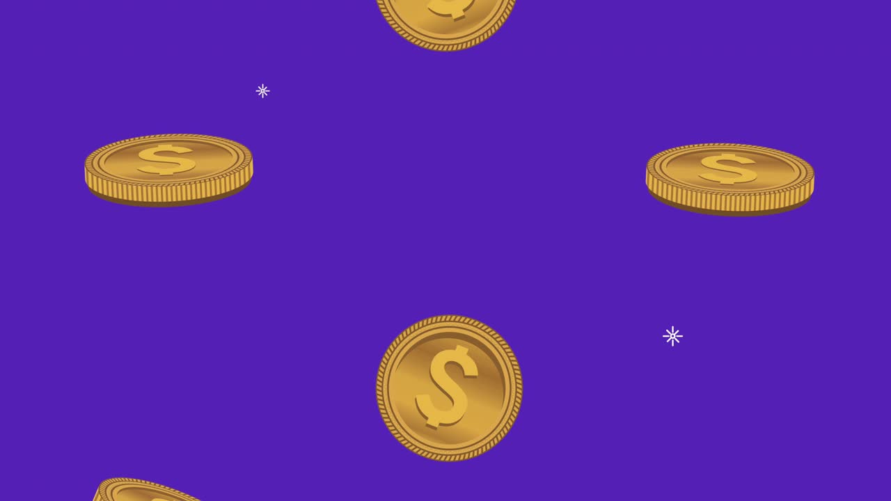 monedas dinero dólares economía animación
