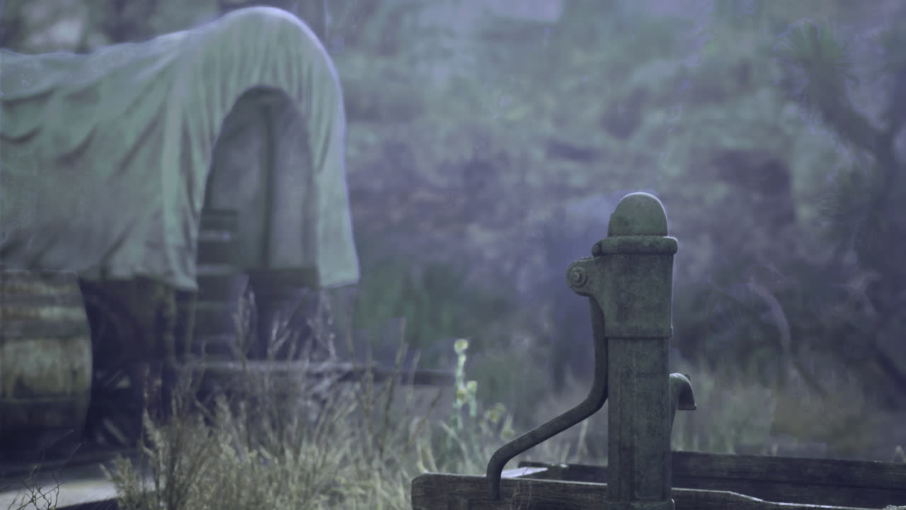 시골 야외 장소에서 인 마차 에 있는 빈티지 물 프