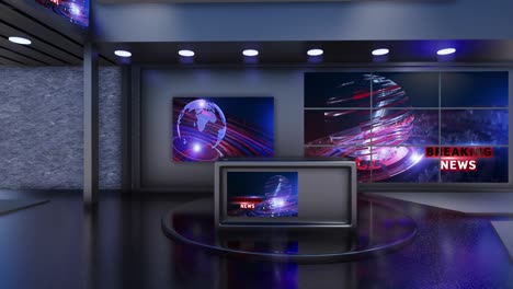 3d virtual tv studio news