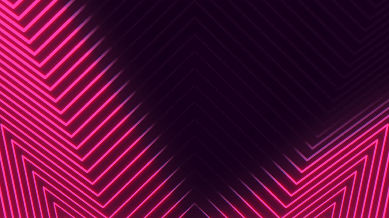 patrón de zigzag rosa de neón dinámico sobre fondo negro