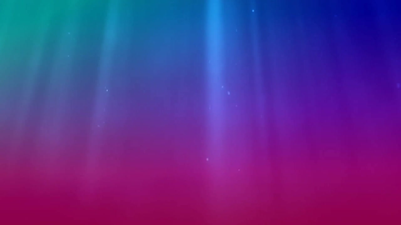 Animation of glowing light spots moving over pink to blue background