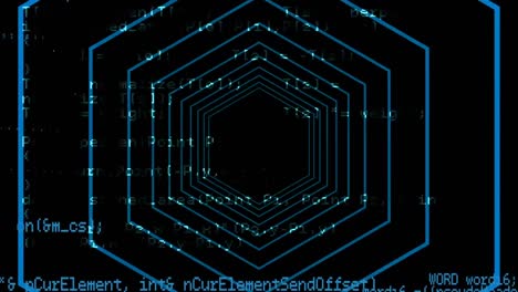 códigos de programa y patrones de hexágono