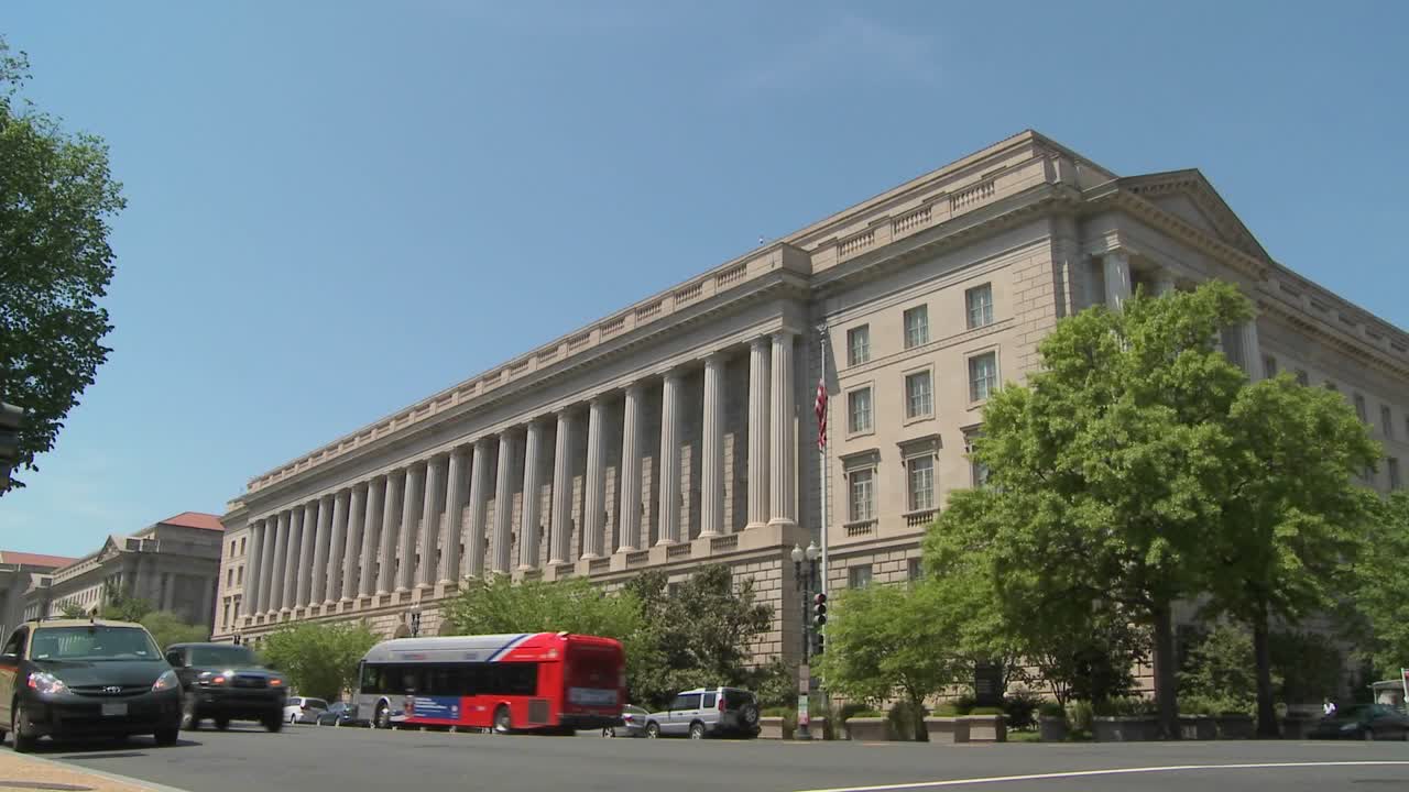 워싱턴 dc 2의 미국 재무부 건물