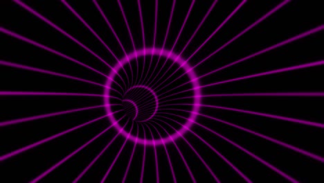 4k tecnología futurista fondo abstracto con líneas rosas para red, big data, centro de datos, servidor, vj, internet, velocidad. túnel 3d abstracto desde una cuadrícula. bucle de animación 3d 4k