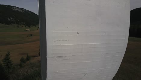 drone flying around national resistance monument, plateau des glières in haute-savoie, france