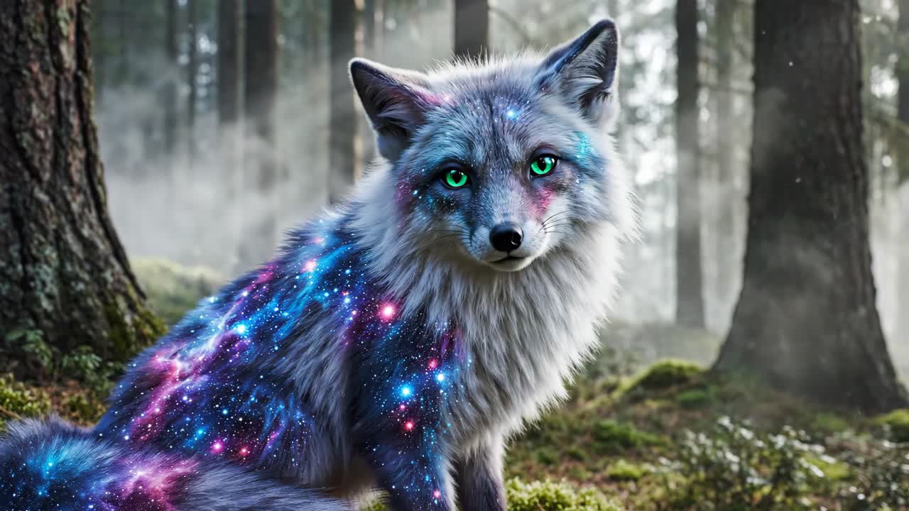 Galaxy Fox in the Forest