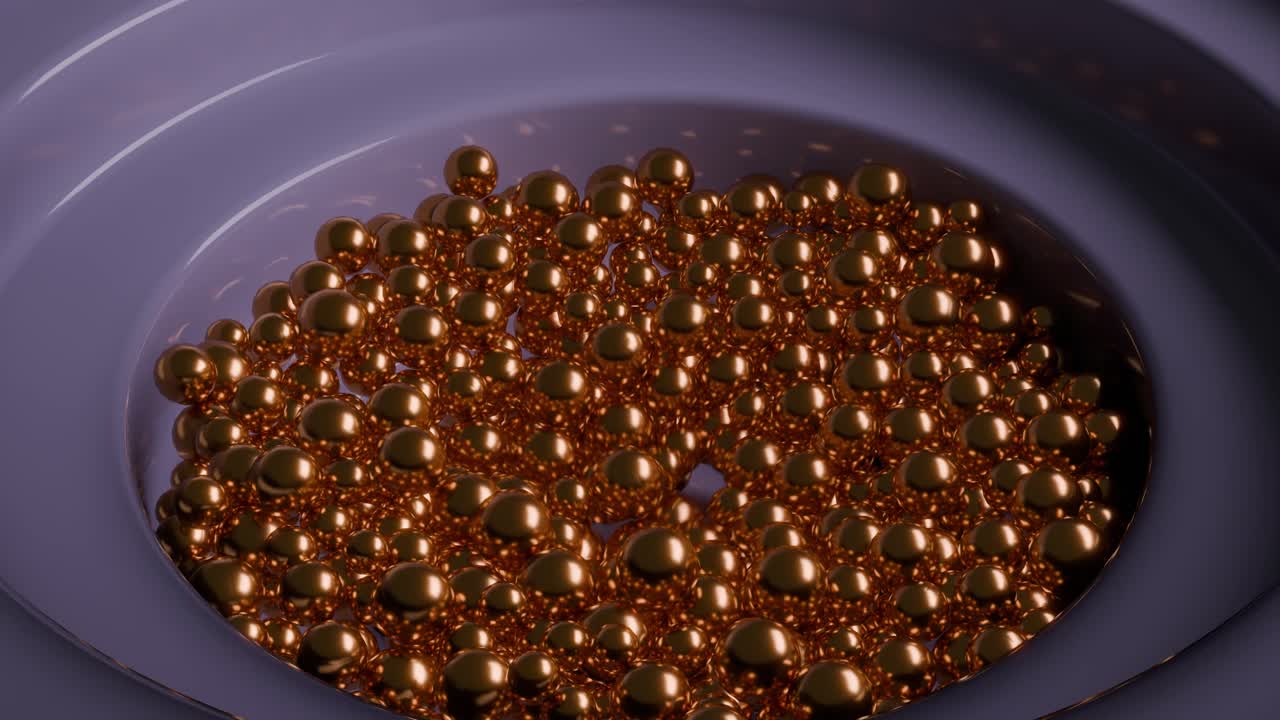 동심 원에 있는 황금 구.