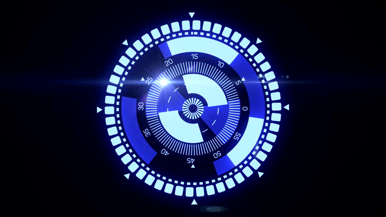 Futuristic HUD Target UX UI Interface. Motion graphic for tech title and background, news headline business intro screensaver.