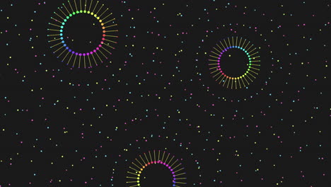 Vibrant-circle-pattern-on-black-background