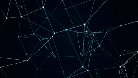 Abstract futuristic molecule structure seamless loop motion graphic white color black background. Computer network connection digital technology animation concept.