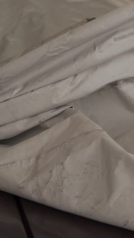 unpacking and covering an item