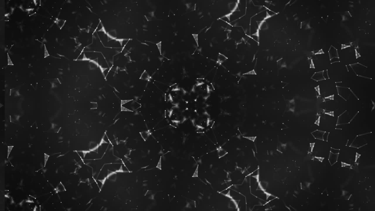 el caleidoscopio fractal, los patrones geométricos audiovisuales, el bucle vj