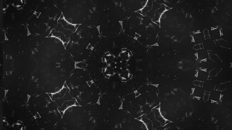 Fraktales-Kaleidoskop,-Audiovisuelle-Geometrische-Muster,-VJ-Schleife