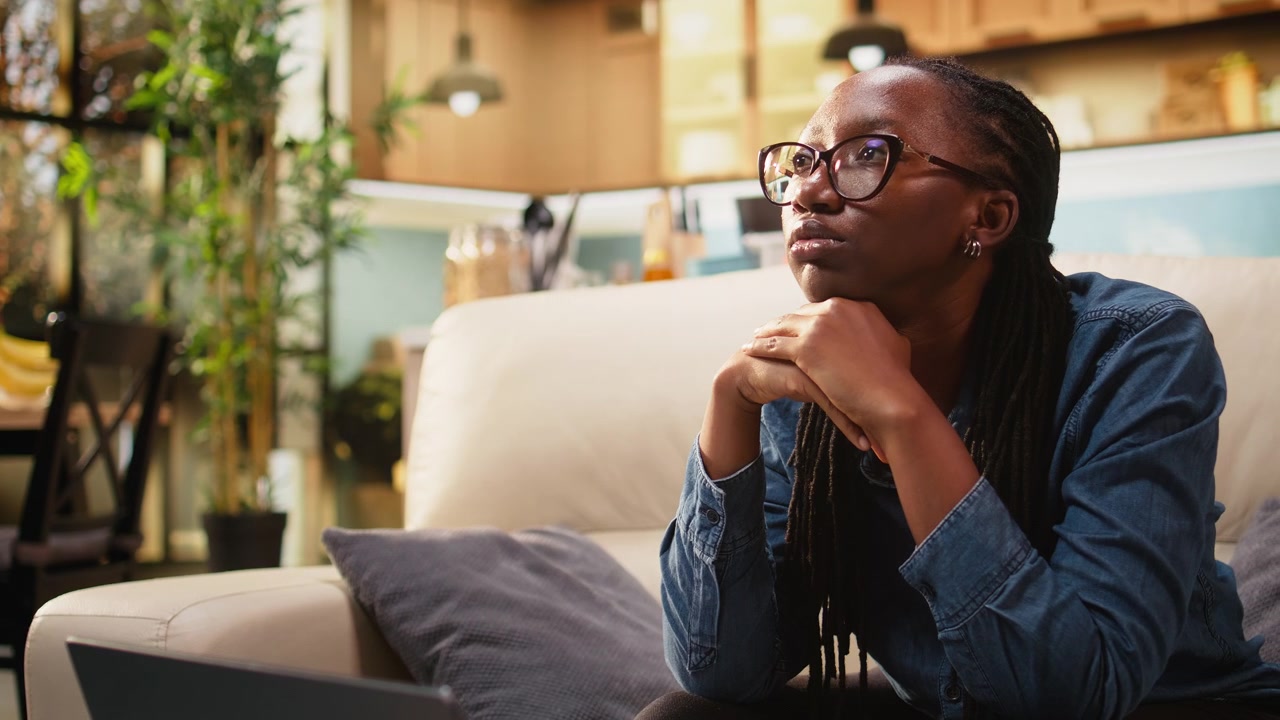 Bored woman with low energy being zoned out and discouraged