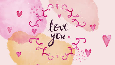 romantic watercolor valentine's day background