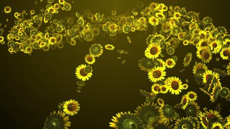 sunflower summer flower loop animation