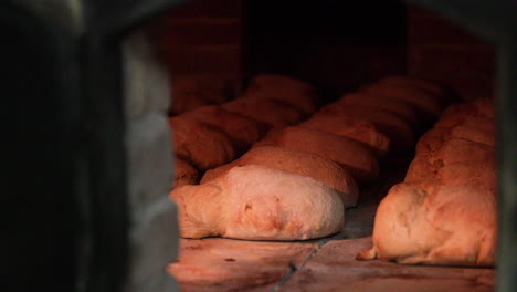 Cocinar-Y-Hornear-Panes-Dentro-Del-Horno-Caliente