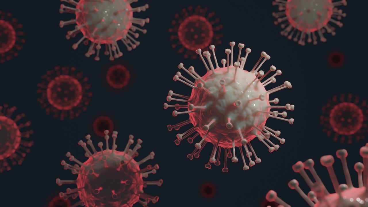 la célula de un microbio infeccioso. el virus de una enfermedad contagiosa.