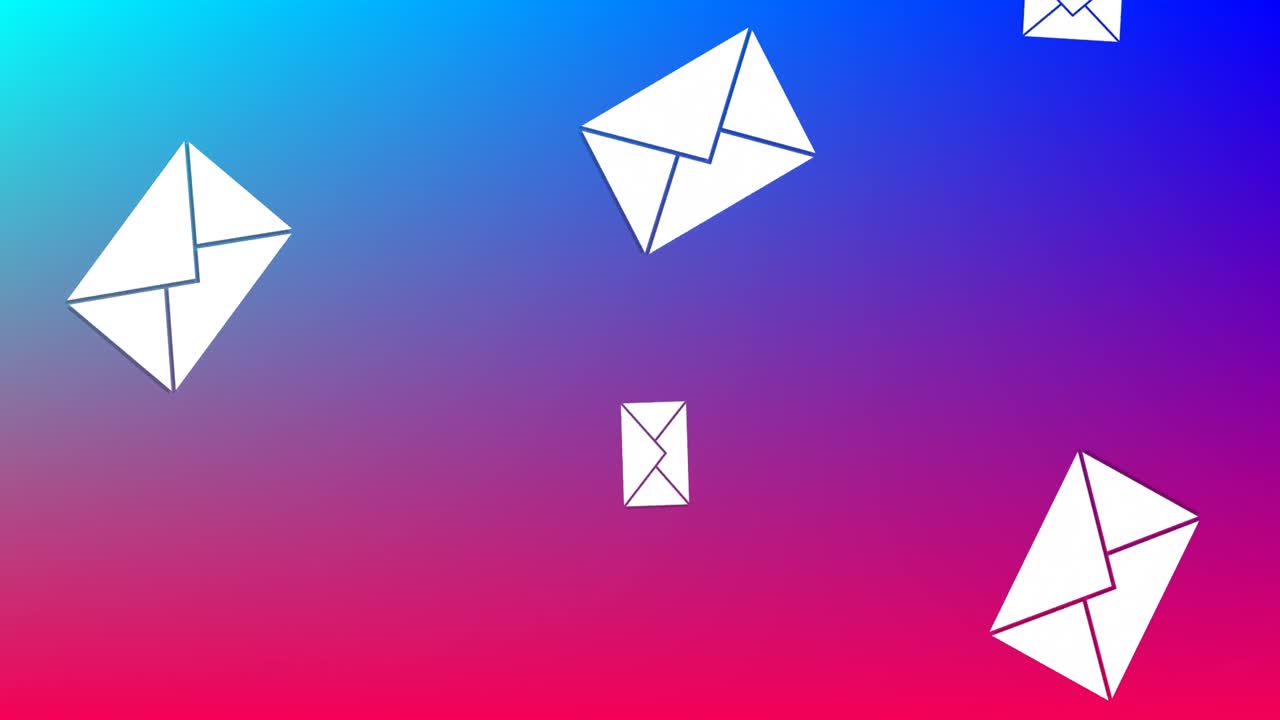 los iconos de los mensajes caen 4k.