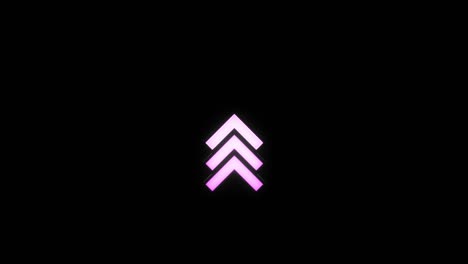 deslizar hacia arriba icono de neón. desplazar la flecha hacia arriba arrastrar el botón hacia arriba ícono de acción de la interfaz de las redes sociales. gráfico de movimiento. deslizarse hacia arriba imágenes de animación.