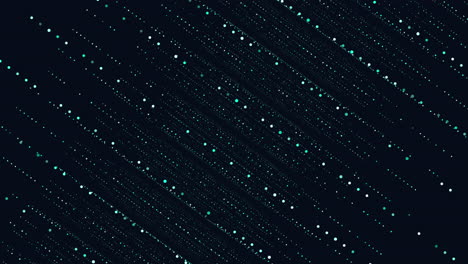 random neon dots in rows in dark space