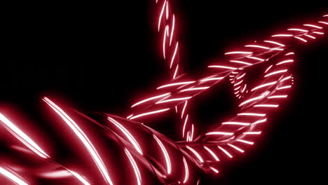 red neon twisted lines abstract design