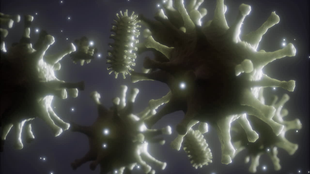 Exploring the intricate world of microorganisms in vibrant ethereal detail